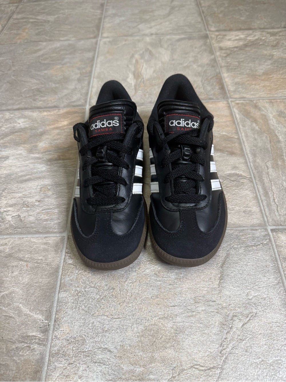 Addias Original Samba OG PS Shoe Size 1.5Y Black Soccer Preowned